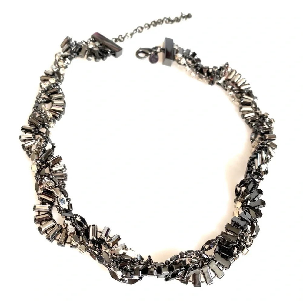 EXPRESS Necklace Rhinestones Statement - Picture 7 of 7